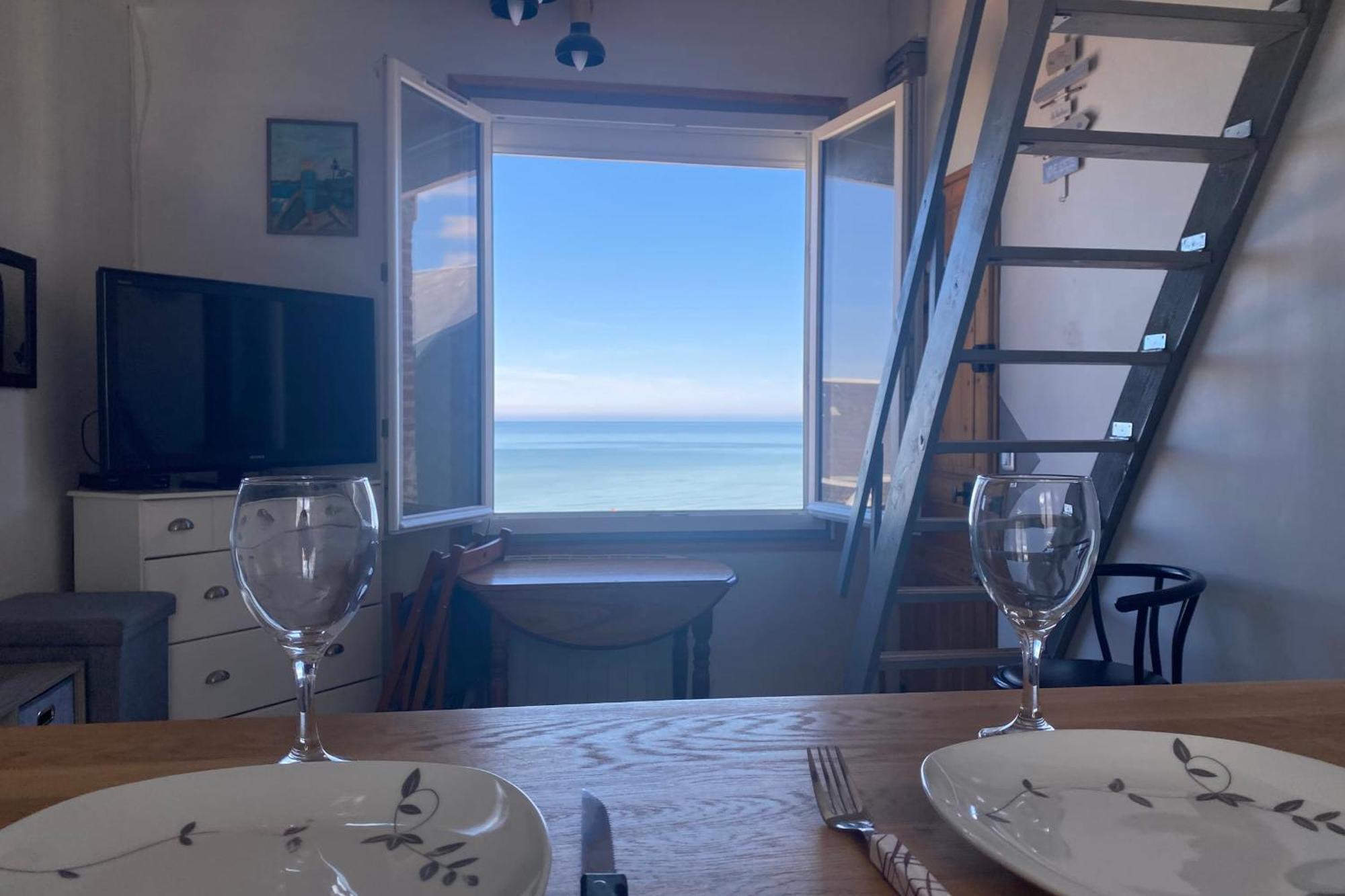 Apartamento Rêves Salés avec vue mer imprenable Ault Exterior foto