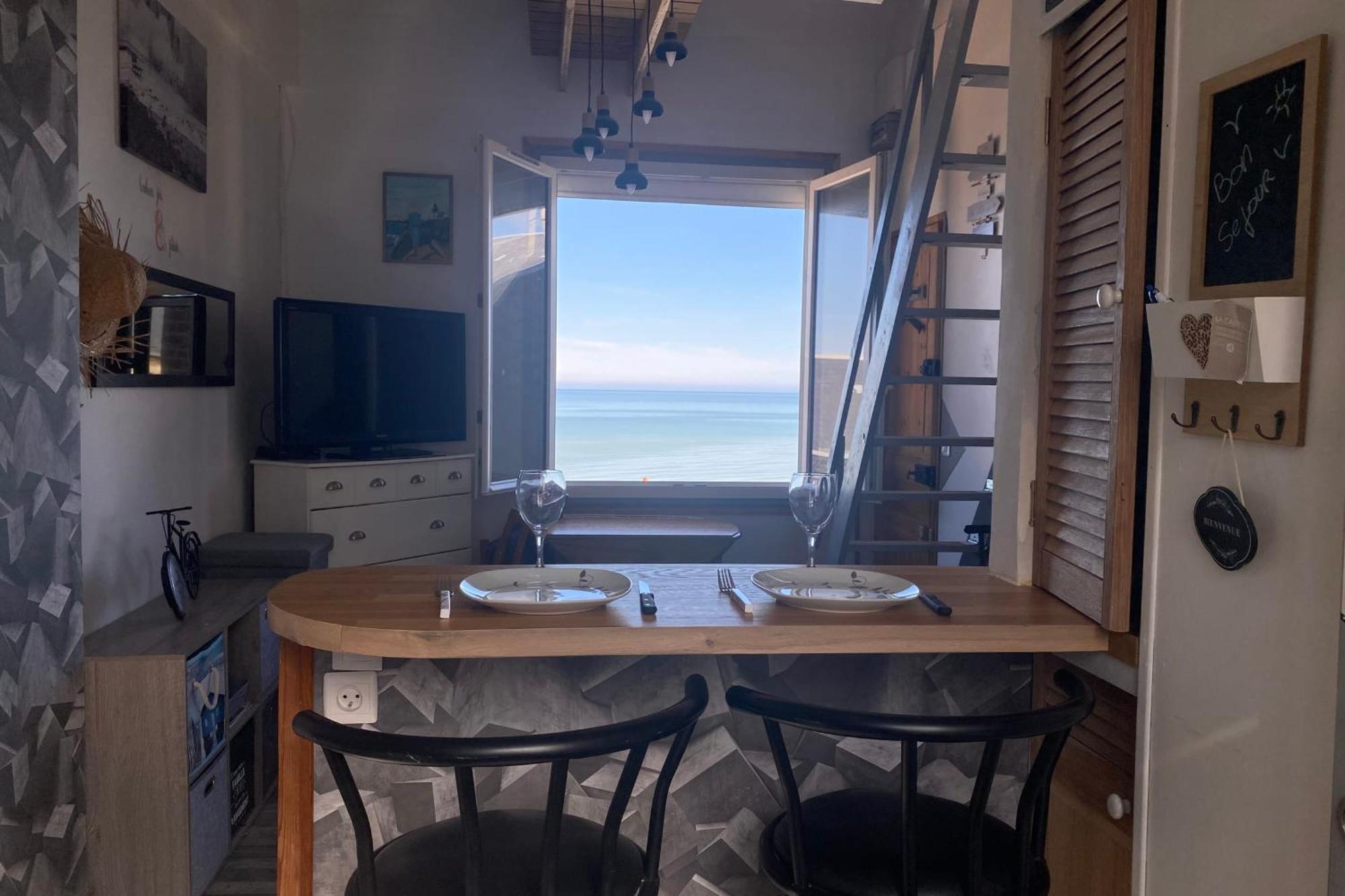 Apartamento Rêves Salés avec vue mer imprenable Ault Exterior foto